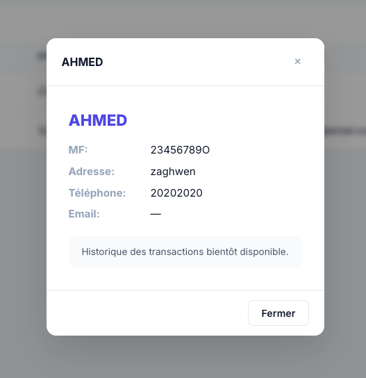Détails Client Factarlou
